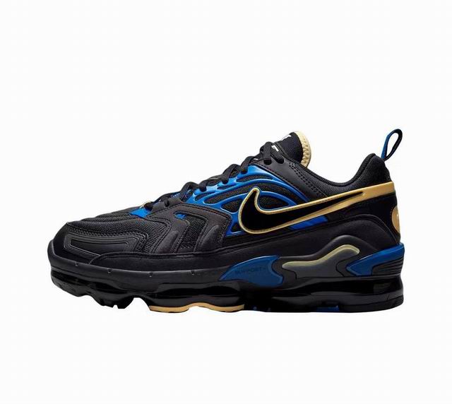 Nike Air VaporMax Evo Men's Running Shoes Black Blue Golden-09 - Click Image to Close